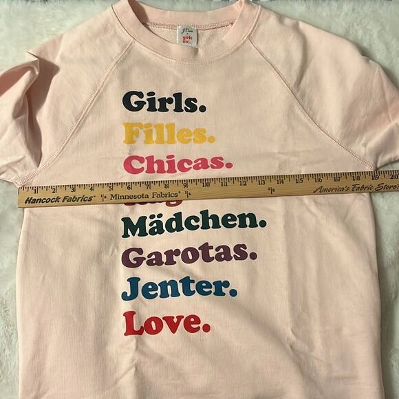 New! J. CREW X GIRLS INC Pink Sweatshirt Size Small - Picture 4 of 9